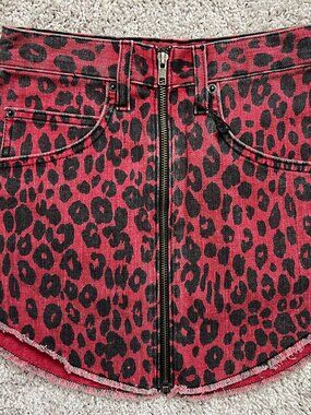 Carmar | Skirts | Carmar Beatrice Leopard Print Denim Skirt